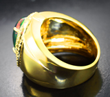 Кольцо с кристаллическим черным опалом 4,34 карата и бриллиантами