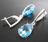 Серьги с топазами 13,94 карата