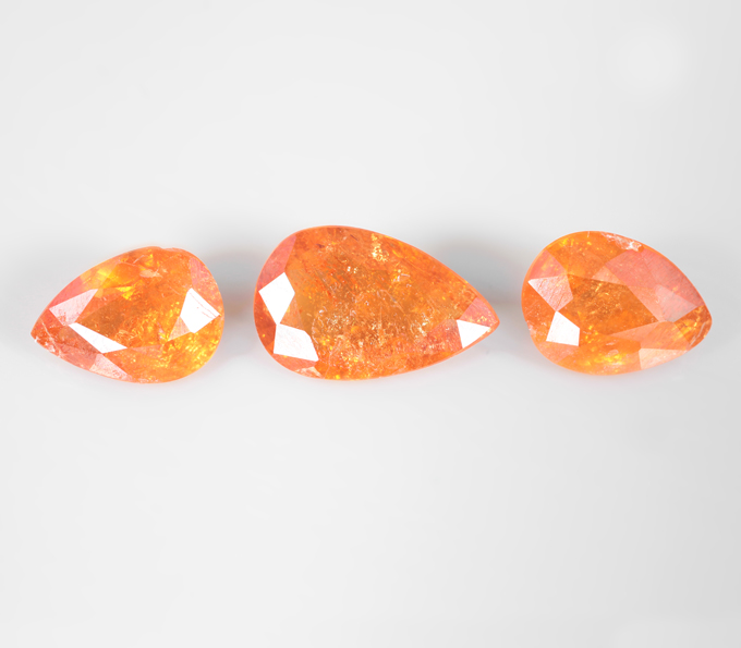 Набор из 3 спессартинов 5,09 карата