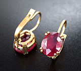Серьги с рубинами 6,97 карата