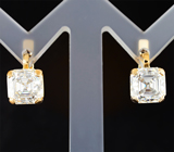 Серьги с муассанитами 6,75 карата