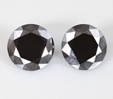 Пара черных муассанитов 1,95 карата