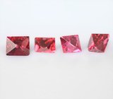 Набор из 4 кристаллов рубиновой шпинели 3,41 карата