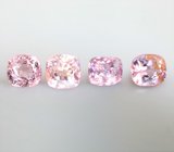 Крупный набор из 4 "неоновых" розовых шпинелей 4,31 карата