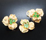 Комплект с уральскими демантоидами 2,33 карата