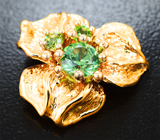 Комплект с уральскими демантоидами 2,33 карата