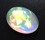 Серьги с кристалличевскими эфиопскими опалами 8,16 карата и цаворитами