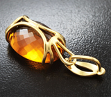 Кулон с чистейшим цитрином топового цвета 14,43 карата