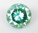 Голубовато-зеленый муассанит 1,31 карата