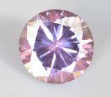Крупный пурпурно-розовый муассанит 3,28 карата