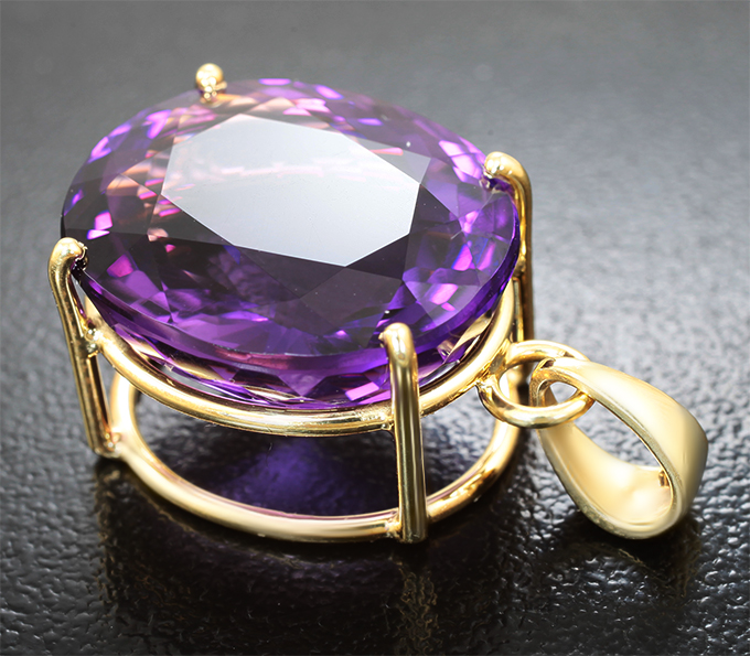 Кулон с чистейшим уругвайским аметистом 19,41 карата