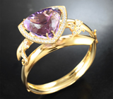 Браслет с чистейшим уругвайским аметистом 64,47 карата и бесцветными цирконами