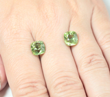 Open color grade! Пара желтовато-зеленых турмалинов 6,49 карата