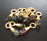 Подвесы с разноцветными турмалинами 3,45 карата