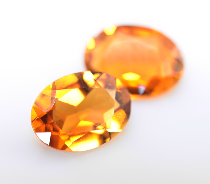 Пара желтых турмалинов 1,36 карата