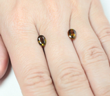 Пара зеленовато-желтых турмалинов 1,4 карата