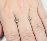 Пара желтых цоизитов 1,57 карата