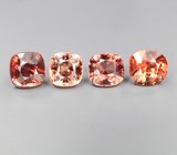 Набор из 4 оранжевых шпинелей 1,71 карата