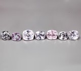 Крупный набор из 7 пурпурных и розовых шпинелей 4,47 карата