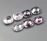 Крупный набор из 7 разноцветных шпинелей 4,81 карата