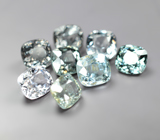 Крупный набор из 8 голубых и синих шпинелей 4,93 карата