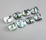 Крупный набор из 8 голубых и синих шпинелей 4,93 карата