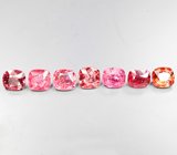 Крупный набор из 7 разноцветных шпинелей 5,21 карата