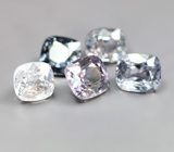 Крупный набор из 5 разноцветных шпинелей 5,55 карата