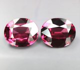 Редкая крупная пара чистейших  умбалитов гранатов 8,72 карата