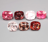 Набор из 7 разноцветных шпинелей 5,07 карата