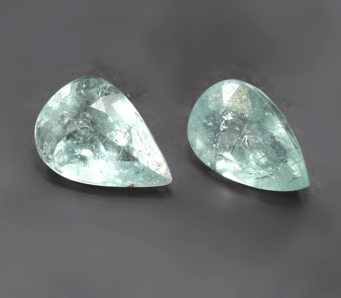 Редкая пара параиба турмалинов 1,34 карата