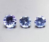 Набор из 3 танзанитов 1,75 карата