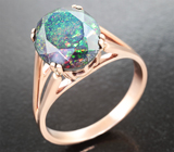 Кольцо с ограненным черным опалом 3,19 карата