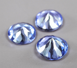 Набор из 3 танзанитов 1,65 карата