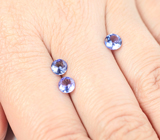 Набор из 3 танзанитов 1,65 карата