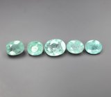 Набор из 5 параиба турмалинов 2,06 карата