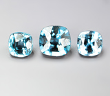 Набор из 3 насыщенно-синих шпинелей 0,53 карата