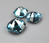 Набор из 3 насыщенно-синих шпинелей 0,53 карата