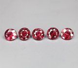 Набор из 5 рубиновых шпинелей 1,21 карата