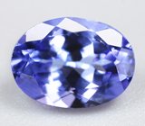 Насыщенный танзанит высокой чистоты 1,05 карата