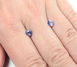 Пара чистейших танзанитов 1,01 карата