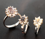 Комплект с александритами 2,67 карата и бриллиантами