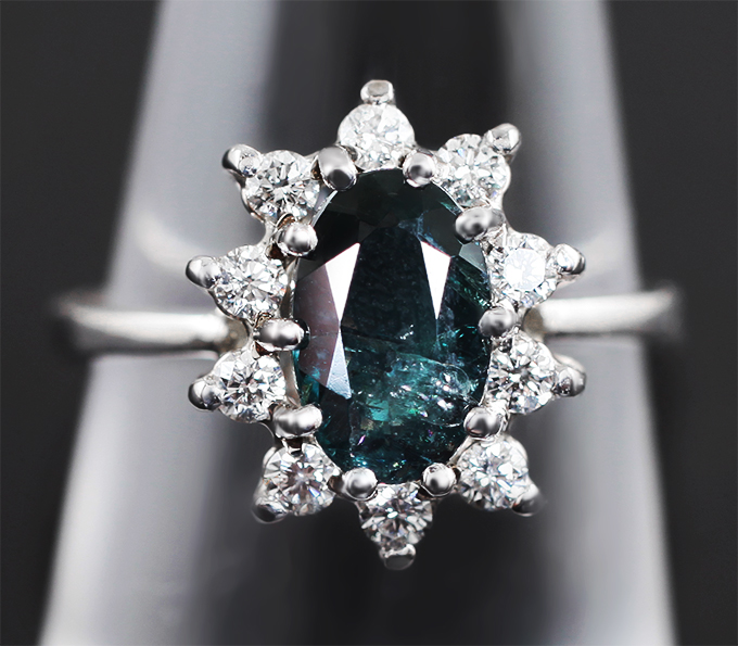 Комплект с александритами 2,67 карата и бриллиантами