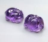 Пара резных аметистов 15,74 карата