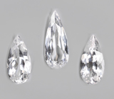 Редкий набор из 3 данбуритов высокой чистоты 6,15 карата