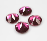 Набор из 4 родолитов высокой чистоты 4,03 карата