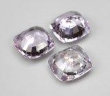 Набор из 3 пастельно-лавандовых шпинелей 3,67 карата