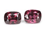 Пара вишневых шпинелей высокой чистоты 2,67 карата