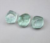 Набор из 3 уральских голубовато-зеленых бериллов 13,25 карата