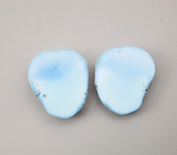 Крупная пара кабошонов голубой казахстанской бирюзы 18,95 карата